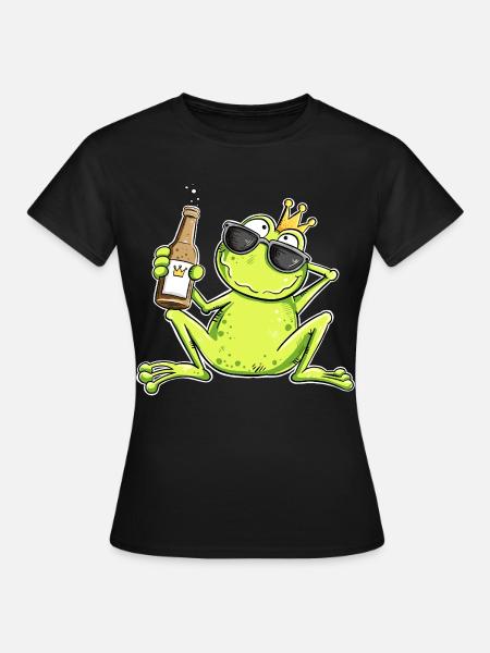 Lustiger Frosch Junggeselle | Single Geschenk - Frauen T-Shirt - Schwarz