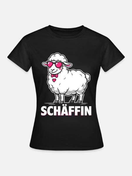 Schäffin Beste Chefin Teamleiterin Schaf - Frauen T-Shirt - Schwarz