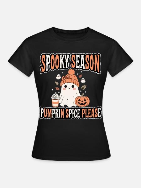 Spooky Season – Pumpkin Spice - Frauen T-Shirt - Schwarz