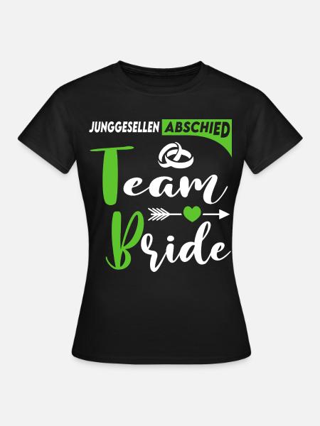 Junggesellenabschied Team Bride Hochzeit Ringe - Frauen T-Shirt - Schwarz