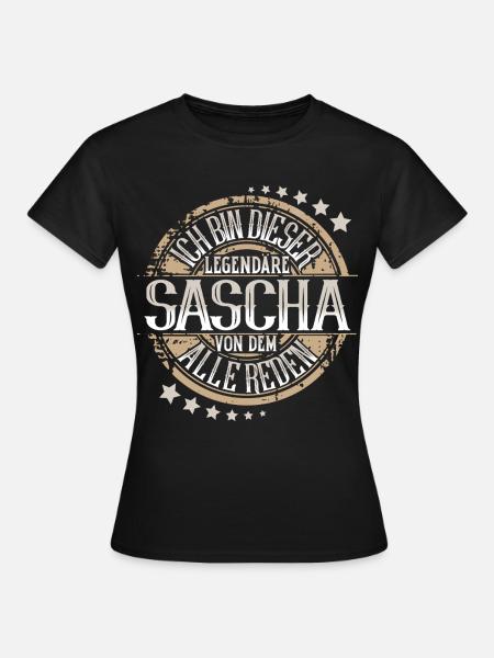 Sascha - Frauen T-Shirt - Schwarz