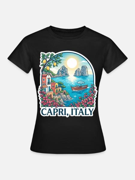 Capri Italy - Frauen T-Shirt - Schwarz