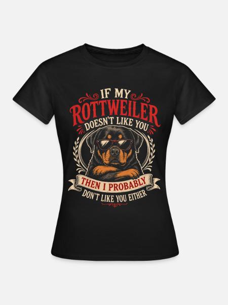 Rottweiler Hundepapa Spruch - Frauen T-Shirt - Schwarz
