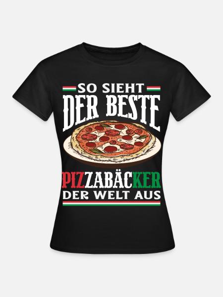 Der Beste Pizzabäcker Der Welt - Frauen T-Shirt - Schwarz
