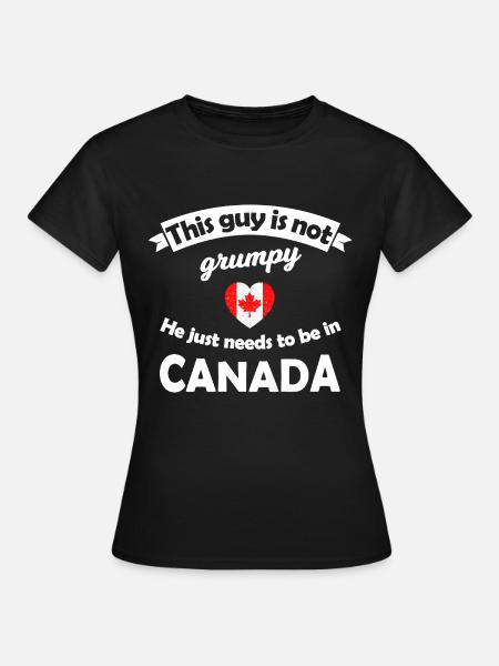 Grumpy Guy Canada Heart Tee - Frauen T-Shirt - Schwarz