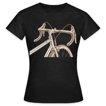 Vintage Rennrad – Klassisches Fahrrad 70er Jahre - Frauen T-Shirt - Schwarz - Vorne - AI Model Female 172 dark (172cm)
