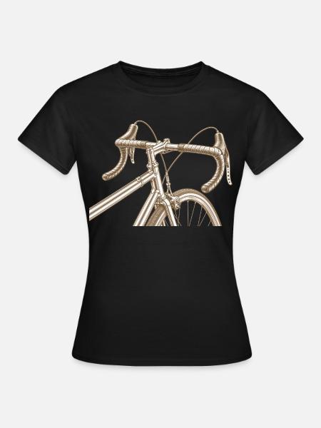 Vintage Rennrad – Klassisches Fahrrad 70er Jahre - Frauen T-Shirt - Schwarz