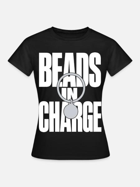 Beads on Charge – Perlen Schlüsselring - Frauen T-Shirt - Schwarz