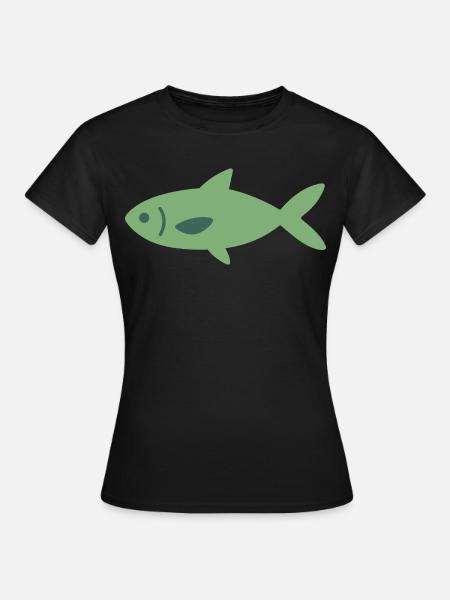 Fisch Design Geschenkidee Tierfreunde - Frauen T-Shirt - Schwarz
