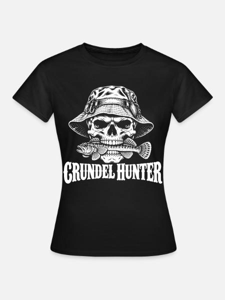 Grundel Hunter Angler Skull - Frauen T-Shirt - Schwarz