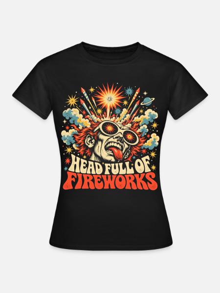 Pyro Head Feuerwerk - Frauen T-Shirt - Schwarz