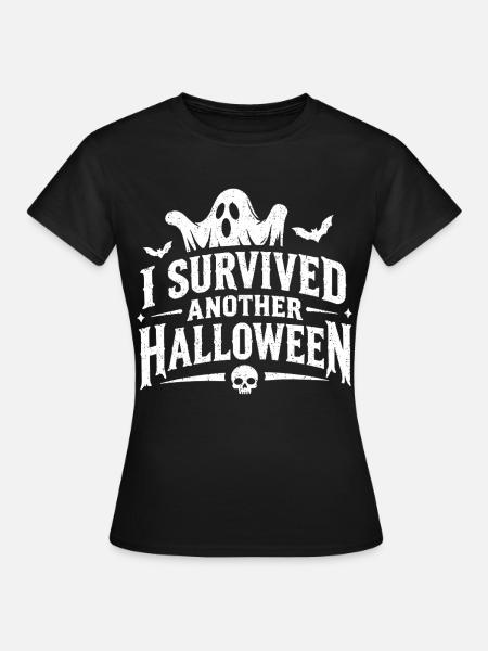 I Survived Another Halloween Gespenst - Frauen T-Shirt - Schwarz