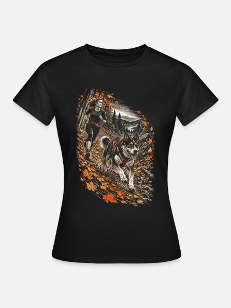 Canicross Hundesport Hundelauf - Frauen T-Shirt - Schwarz