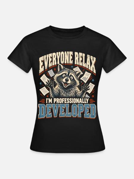 Professionell entwickelter Waschbärprogrammierer - Frauen T-Shirt - Schwarz