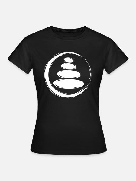 Zen Steine Balance - Frauen T-Shirt - Schwarz