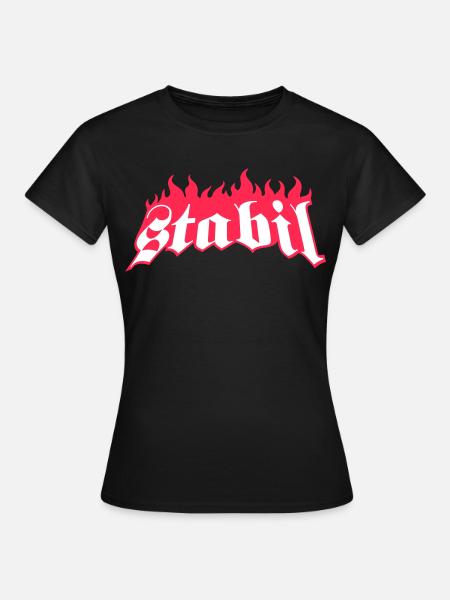 STABIL - FLAMES - Frauen T-Shirt - Schwarz