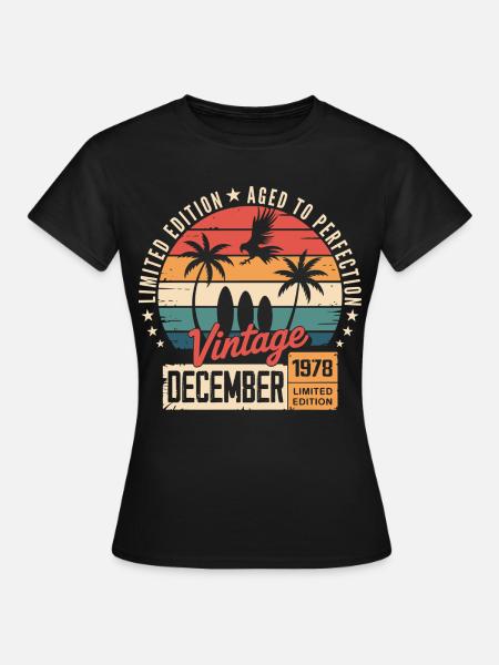 Limitierte Auflage Dezember 1978 - Frauen T-Shirt - Schwarz
