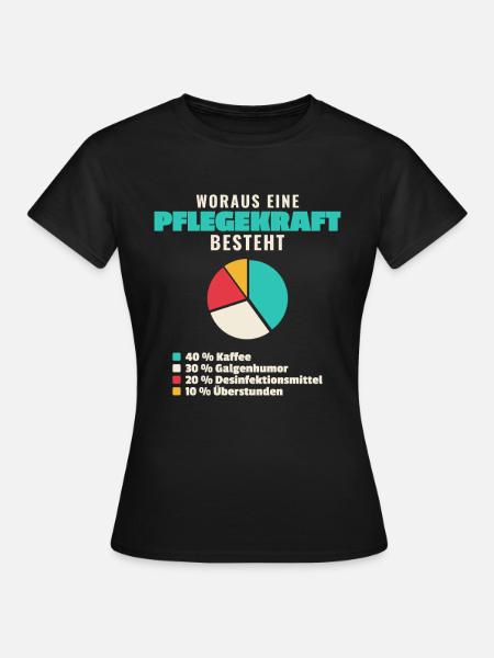 Pflegekraft Bestandteile - Frauen T-Shirt - Schwarz