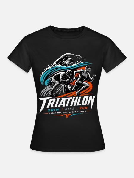 Triathlon - Frauen T-Shirt - Schwarz