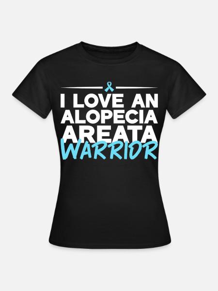 Alopecia Areata - Liebe für Kämpfer - Frauen T-Shirt - Schwarz