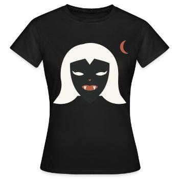 Halloween Vampirin Damen - Frauen T-Shirt - Schwarz - Vorne - AI Model Female 172 dark (172cm)