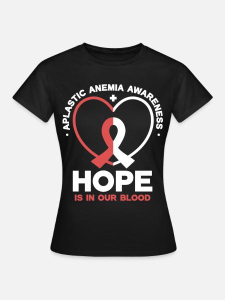 Aplastische Anämie - Hoffnung im Blut - Frauen T-Shirt - Schwarz