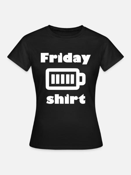 Friday Shirt Kaffeebecher Motiv - Frauen T-Shirt - Schwarz