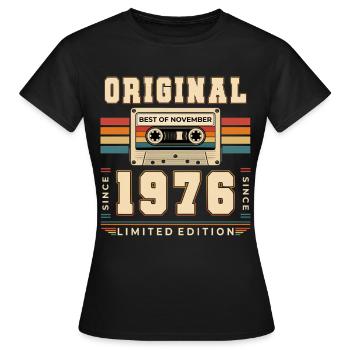 50. Geburtstag Geschenk Mann Best of November 1976 - Frauen T-Shirt - Schwarz - Vorne - AI Model Female 172 dark (172cm)