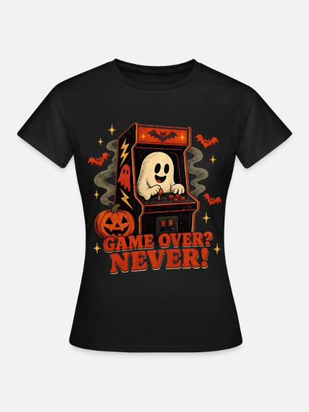 Halloween Gamer Geist Arcade Retro - Frauen T-Shirt - Schwarz