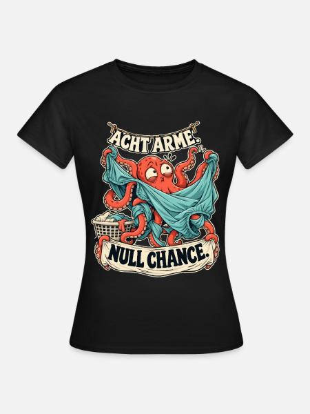 Krake gegen Spannbettlaken - Frauen T-Shirt - Schwarz
