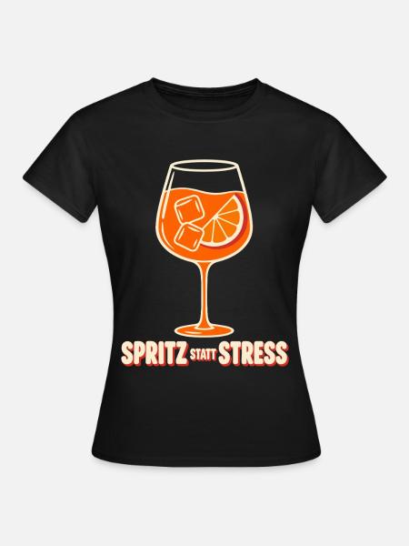 Spritz statt Stress - Frauen T-Shirt - Schwarz