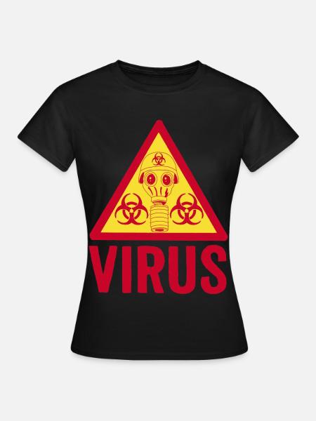 Viraler Krieg (rot und gelb) - Frauen T-Shirt - Schwarz