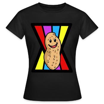 Cacahuètes Noix Noix Nourriture Joyeuse - T-shirt Femme - noir - Devant - AI Model Female 172 dark (172cm)