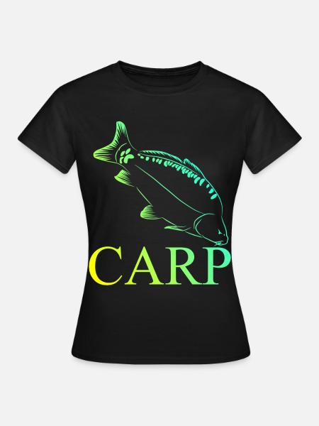 wütender Karpfen - Frauen T-Shirt - Schwarz