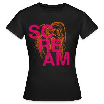 Cri d’Halloween - T-shirt Femme - noir - Devant - AI Model Female 172 dark (172cm)