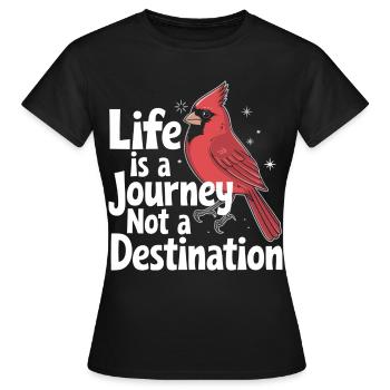 Cardinal Rouge Cardinal Vogel Rouge Cardinal - T-shirt Femme - noir - Devant - AI Model Female 172 dark (172cm)