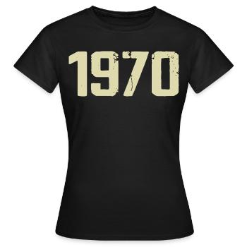 Jubilé 1970 - T-shirt Femme - noir - Devant - AI Model Female 172 dark (172cm)