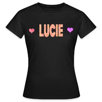Lucie - T-shirt Femme - noir - Devant - AI Model Female 172 dark (172cm)