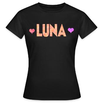 Luna - T-shirt Femme - noir - Devant - AI Model Female 172 dark (172cm)