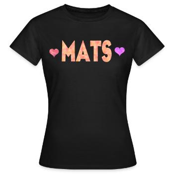 Mats - Frauen T-Shirt - Schwarz - Vorne - AI Model Female 172 dark (172cm)