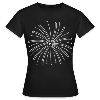 Feux d’artifice de fusée - T-shirt Femme - noir - Devant - AI Model Female 172 dark (172cm)
