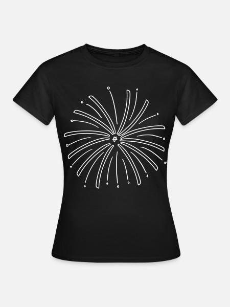 Feux d’artifice de fusée - T-shirt Femme - noir