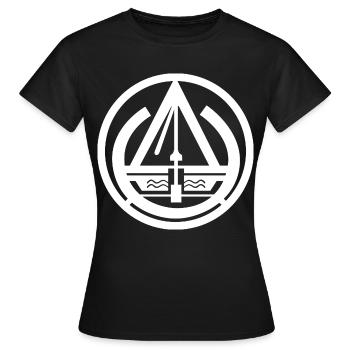 Brunnenbauer Guild Sign - Women's T-Shirt - black - Front - AI Model Female 172 dark (172cm)