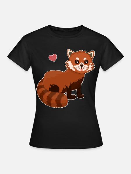 Roter Panda Panda Roux - T-shirt Femme - noir