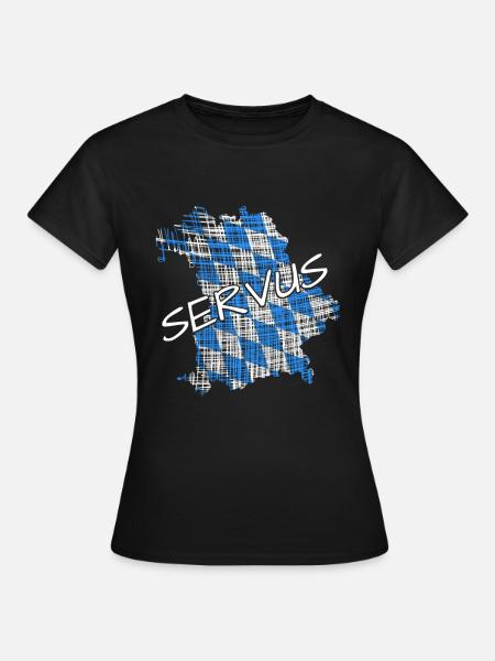 Servus Bayern - Frauen T-Shirt - Schwarz