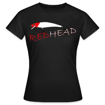 Fuligule à tête rouge - T-shirt Femme - noir - Devant - AI Model Female 172 dark (172cm)
