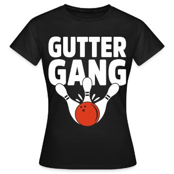 Bowling Bowler Gutter Strike Replacement Needles - Women's T-Shirt - black - Front - AI Model Female 172 dark (172cm)