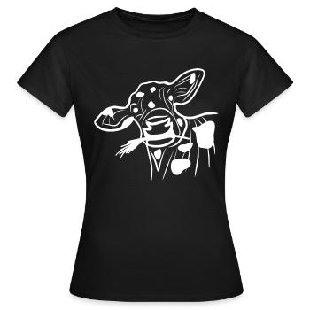 Cow, Cows, Dairy Cow, Farm, Farm Animals - Women's T-Shirt - black - Front - AI Model Female 172 dark (172cm)