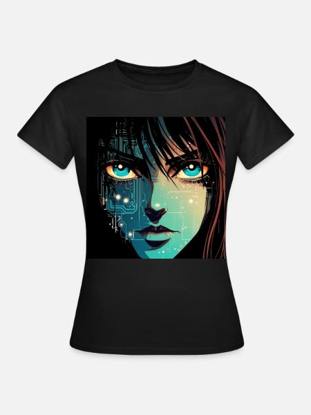 Anime Digital - Frauen T-Shirt - Schwarz