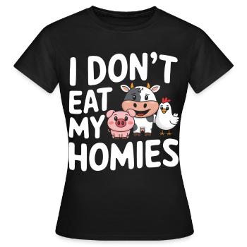 Végétarien Végétalien Végétarien Végétarien - T-shirt Femme - noir - Devant - AI Model Female 172 dark (172cm)